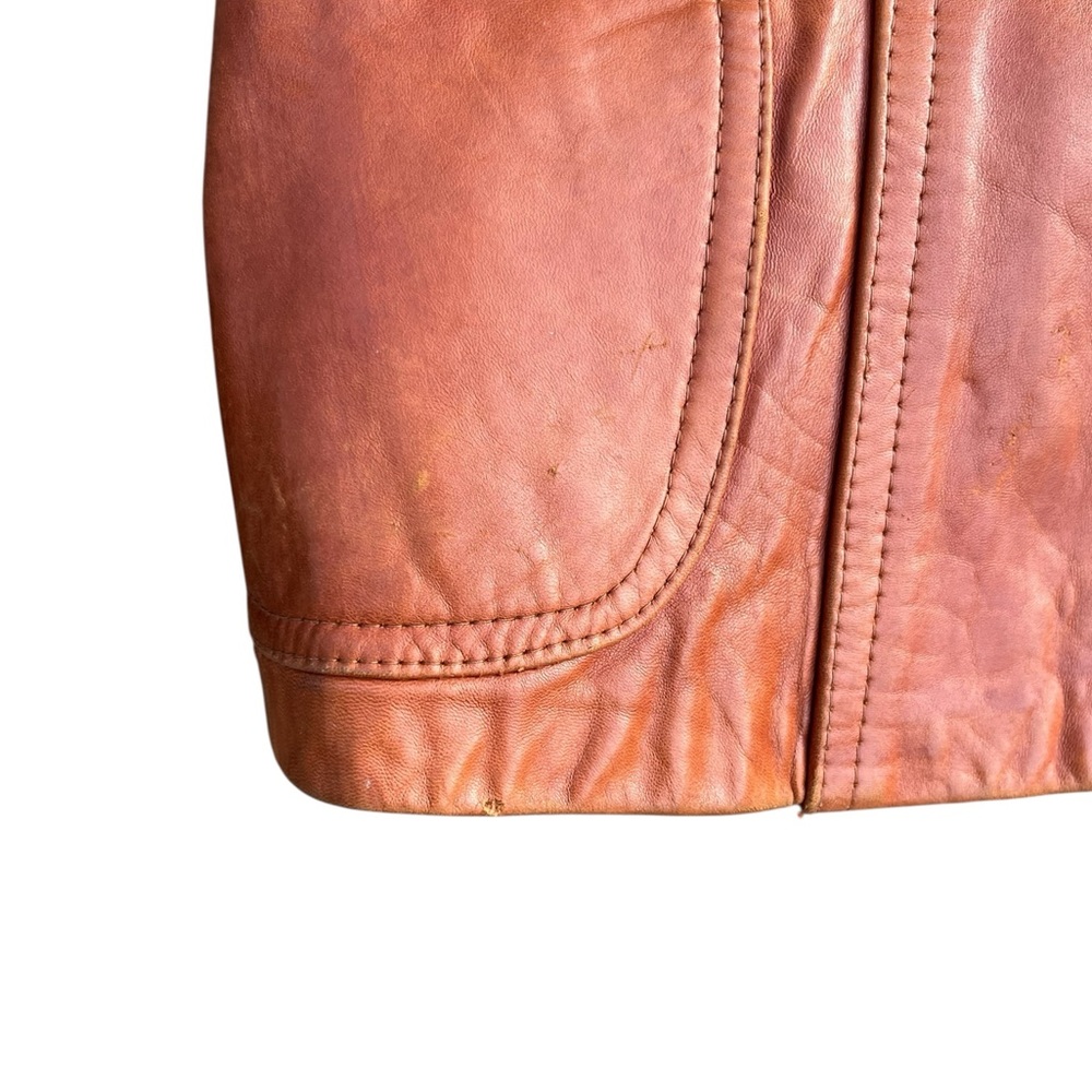 Sheep Mate’s Leather Jacket Vintage 70s Disco retro - Picture 7 of 14